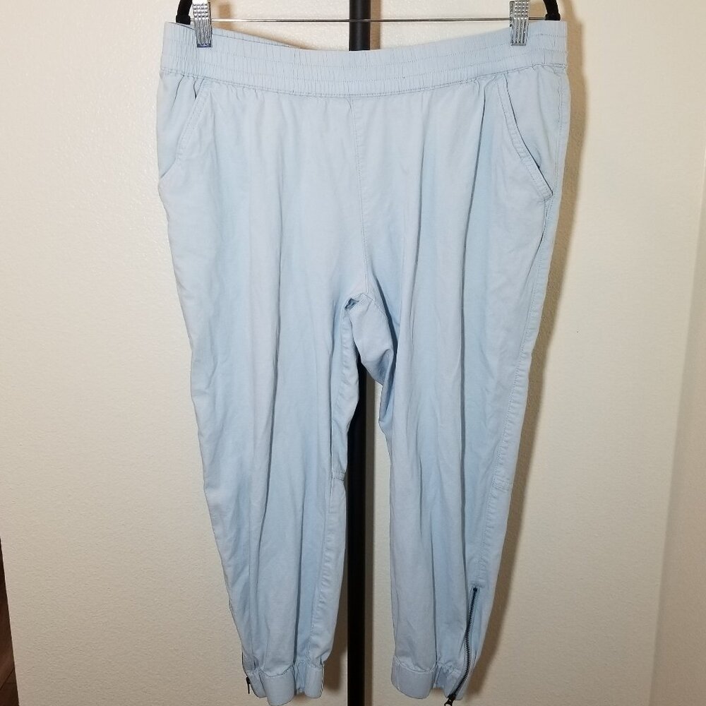 Levi's Womens XL Jogger Cropped Pants Zipper Elastic Hem Retro Street Hip Skate